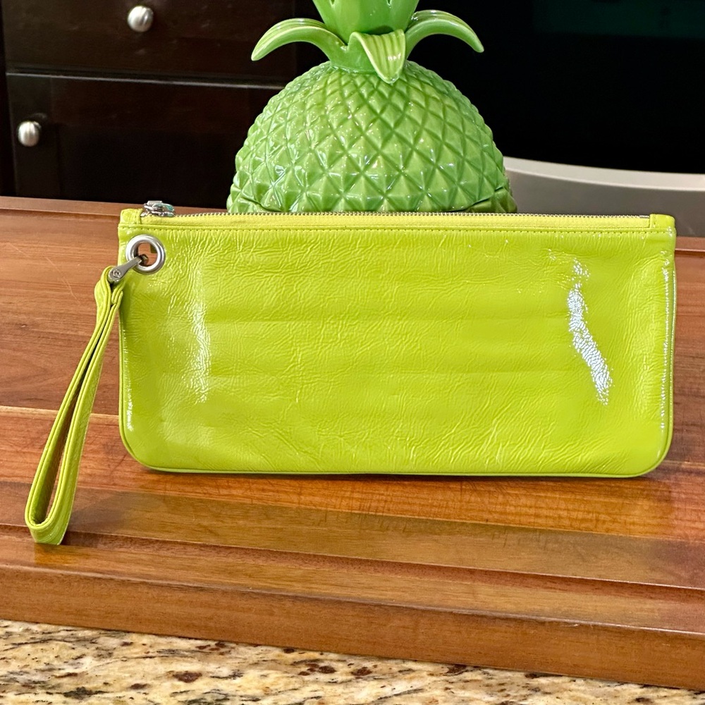 HOBO Vibrant Green Wristlet Clutch